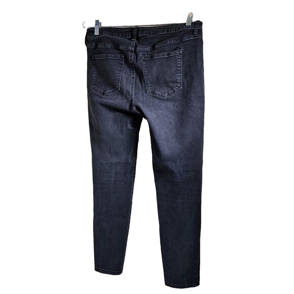 Sonoma Womens Straight Skinny Jeans Size 12R Dark Wash Charcoal Black - Picture 2 of 5